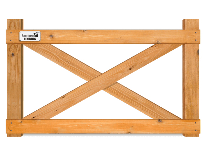 Crossbuck decorative farm fence in the Charlotte Metro Area area.