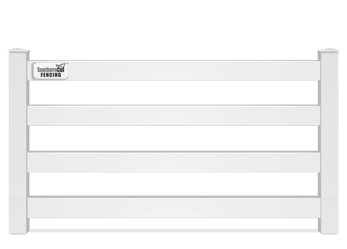 Decorative vinyl rail fence in the Charlotte Metro Area area.