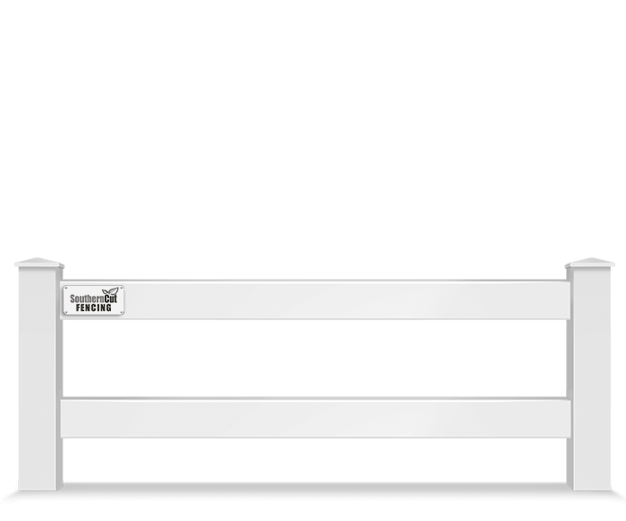 Vinyl split rail farm fence contractor in Charlotte Metro Area