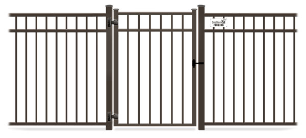 Metal gate in closed position