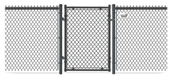 Chain Link gate in closed position