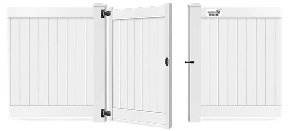 Vinyl gate in open position